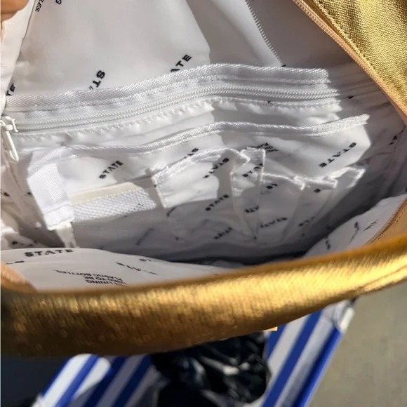 STATE Metallic Gold Kids Travel Backpack - Picture 9 of 10